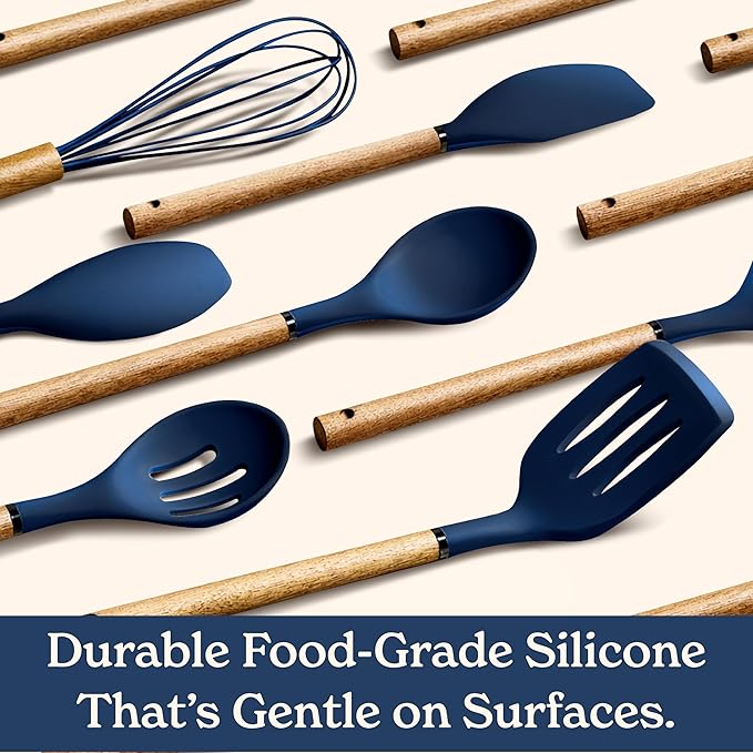 Country Kitchen Non Stick Silicone Utensil Set - Image 4