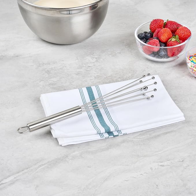 Restaurantware 10.5 in Stainless Steel Ball Whisk - Image 3