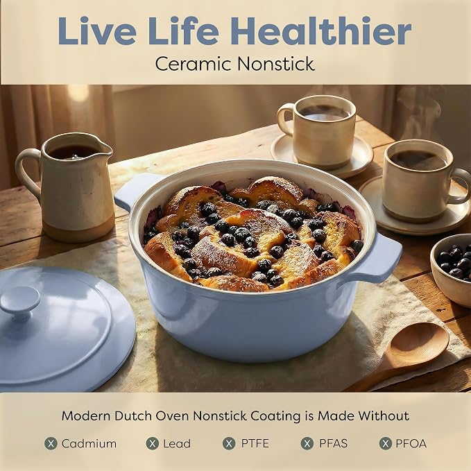 Gotham Steel 5 Qt Lightweight Ceramic Dutch Oven Pot - Image 3