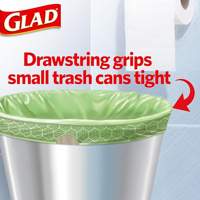 Glad Small Trash Bags 4 Gallon, Febreze Sweet Citron & Lime Garbage Bags - Image 2