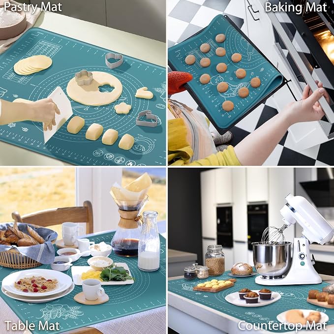 Silicone Pastry Mat 32" x 24" Extra Thick Non Stick Baking Mat - Image 6