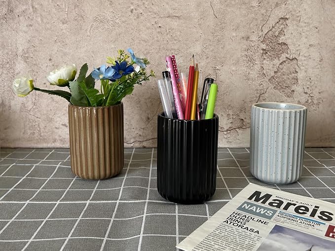 TOPYOKK Stoneware Coffee Bar Utensil Holder Tea & Coffee Spoon & Stirrer Holder - Image 4