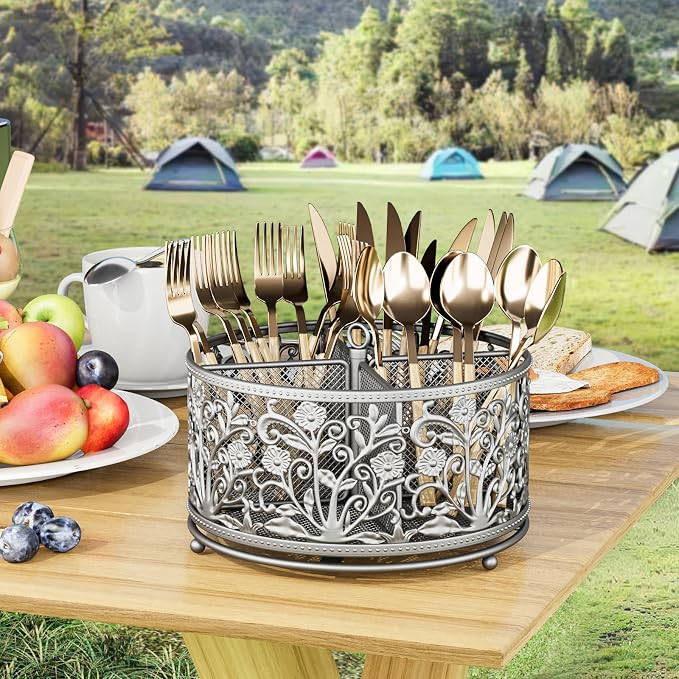 YIUKEA 360° Rotating Utensil Caddy - Image 4