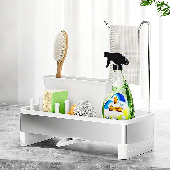 Ewaiira Stainless Steel Sink Caddy, Sponge Holder by EwaiiraHomeStorageOrganizer