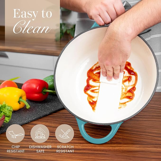 Nuovva Enamelled Cast Iron Dutch Oven Pot - Image 8