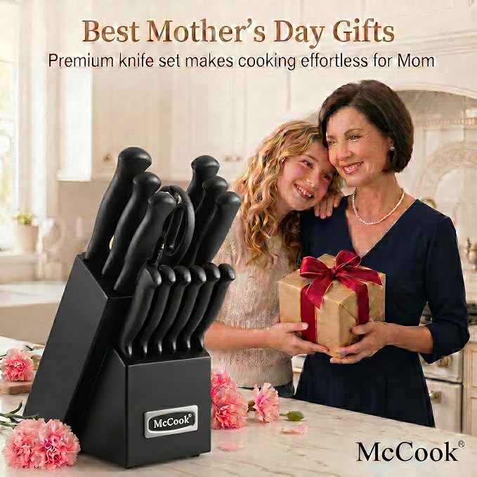 McCook® Knife Sets, German Stainless Steel Knife Block Sets - Image 2
