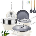 PekGema 16 Pcs Ceramic Cookware Sets, Pots and Pans Set Nonstick, Non Toxic by PekGema