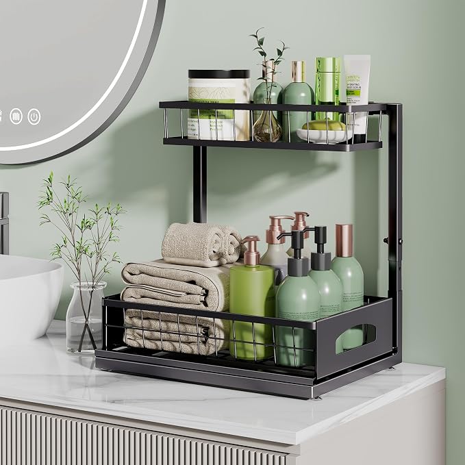 Under Sink Organizer, 2 Pack Cabinet Organizer - Image 7
