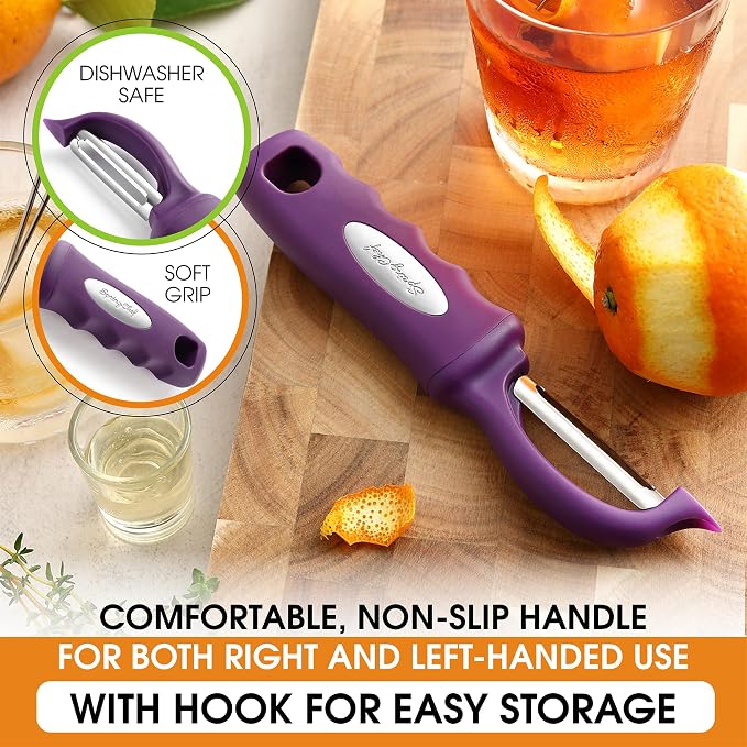 Spring Chef Professional Purple Swivel Vegetable Peeler - Image 6