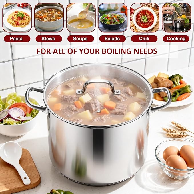 Herogo 20-Quart 18/10 Stainless Steel Stock Pot - Image 5