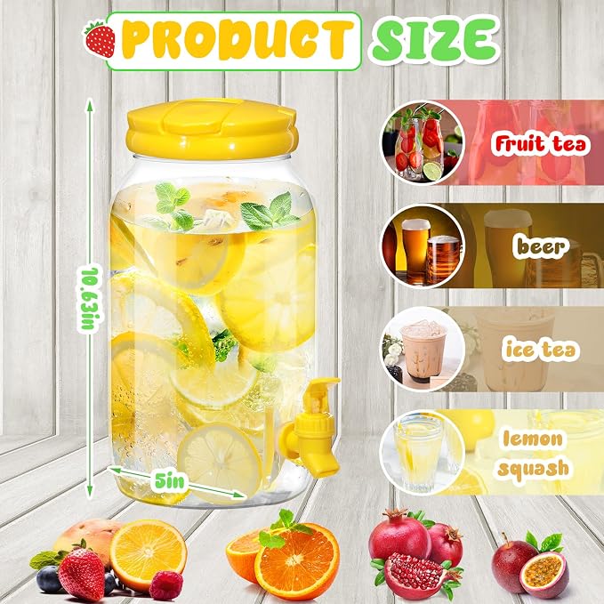Havawish 2 Pcs 1 Gallon Plastic Beverage Dispenser - Image 3