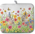 Easter Dish Drying Mat for Kitchen Counter Easter Bunny Flowers Dish Drying Pad by Kwlegh