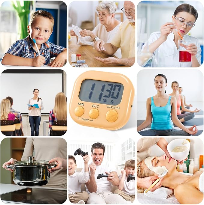Weewooday 50 Pcs Large Classroom Timers Stopwatch Magnetic Kitchen Digital - Image 5