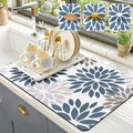 Findosom Floral Dish Drying Mat, Cuttable Drying Mat by Findosom