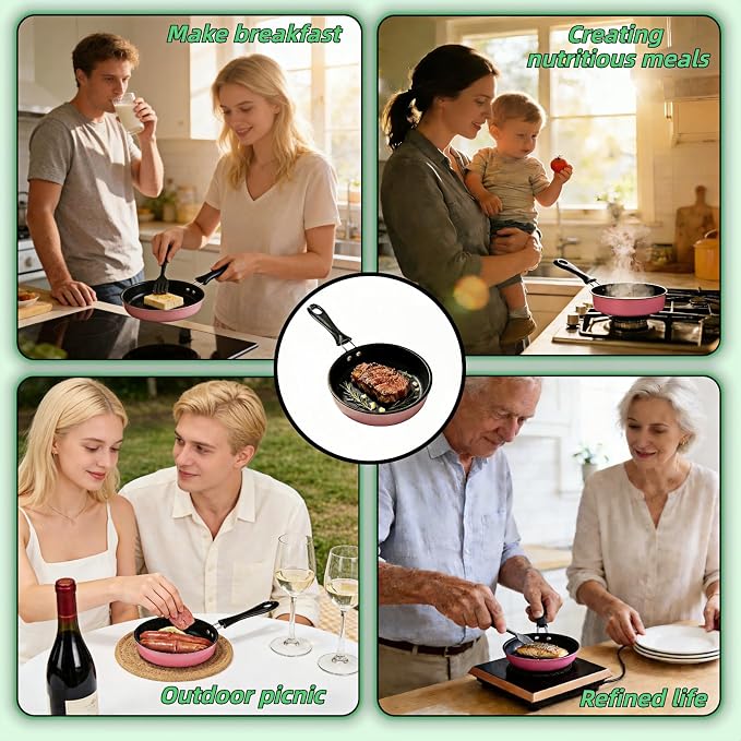 4.7 Inch Mini Skillet, Non-Stick Egg Pan - Image 7