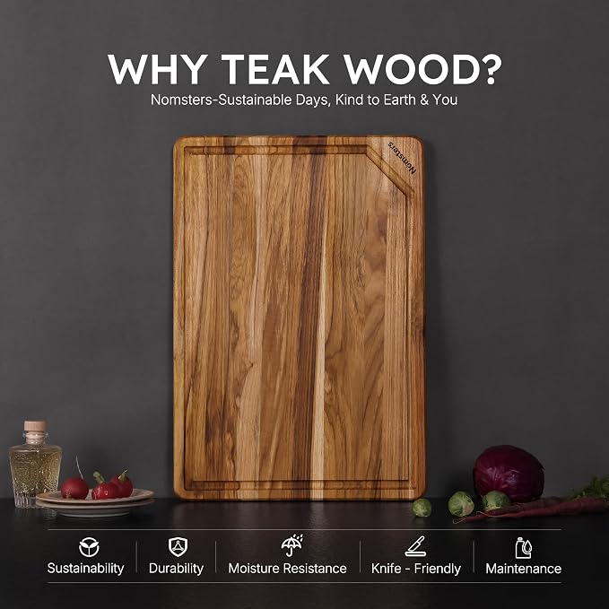 Extra Large Teak Wood Cutting Board - Image 3