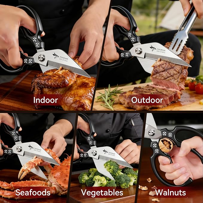 MAD SHARK Heavy Duty Kitchen Shears, Dishwasher Safe All Purpose Kitchen - Image 4