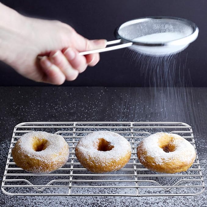 E-far Small Baking Cooling Rack Set of 2, Stainless Steel Metal Roasting - Image 5