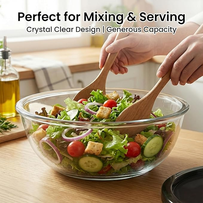 Large Glass Mixing Bowl for Sourdough, 6.2QT - Image 3