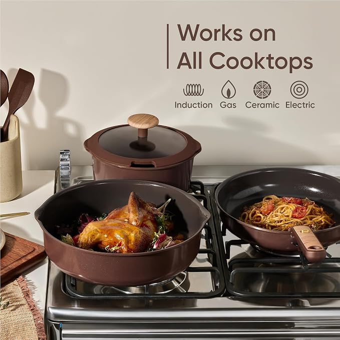 CAROTE Pots and Pans Set, Ceramic Cookware Set Non Stick - Image 7