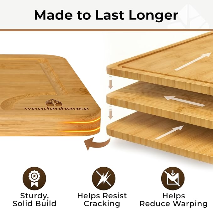Bamboo Cutting Board Set of 3 - Image 2