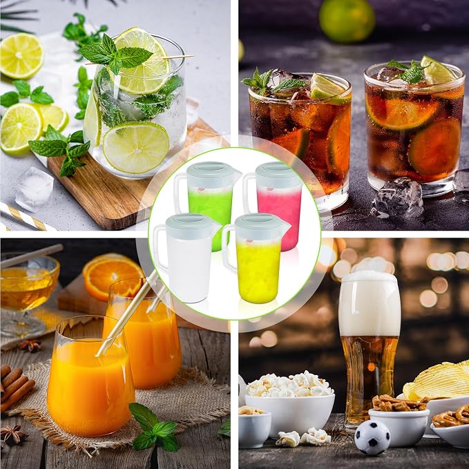 Uiifan 4 Pcs Plastic Water Pitcher - Image 3