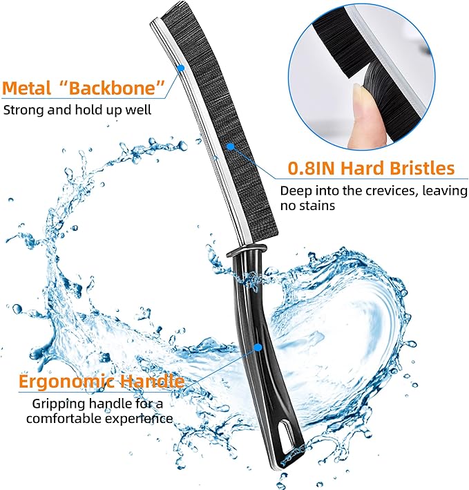 12Pcs Crevice Cleaning Brush Set, Hard Bristle Gap Cleaning Tools, Window & Car - Image 8