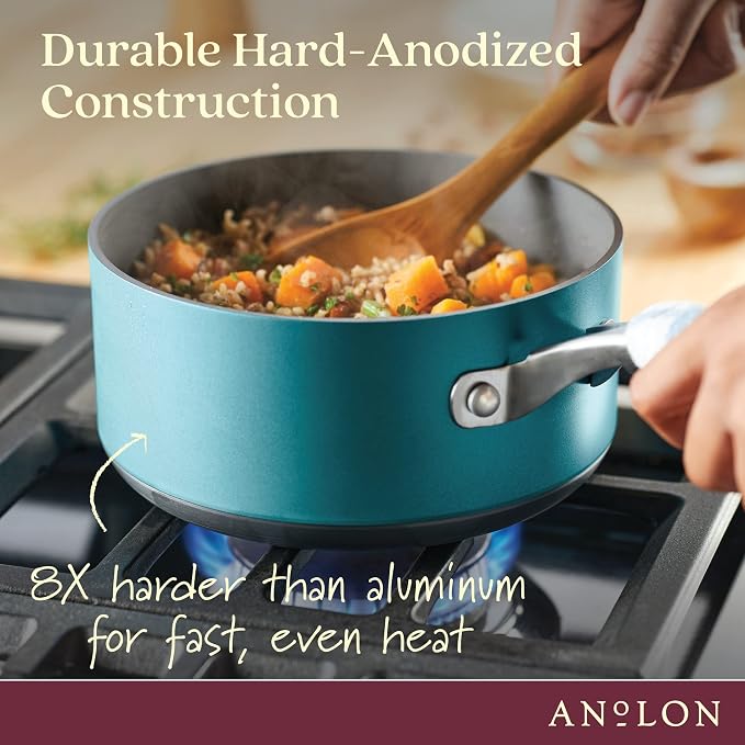 Anolon Achieve Hard Anodized Nonstick Sauce Pan - Image 6
