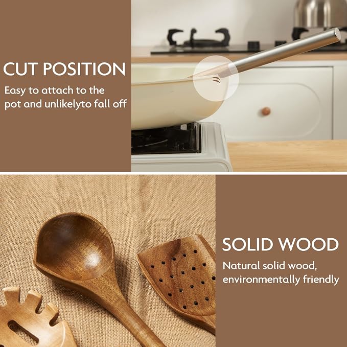 Edergoo 4 PCS Acacia Wood Cooking Utensils Set - Image 6