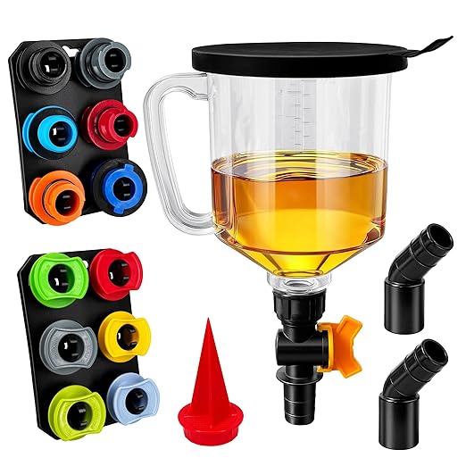 18 Pack No Spill Engine Oil Funnel Kit，1.59QT/1.5L Automotive Oil Funnel Set， 2 by YOZYU