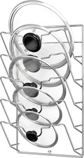 Simple Houseware Wall Door Mounted Pot Lid Rack, Chrome Finish by SimpleHouseware