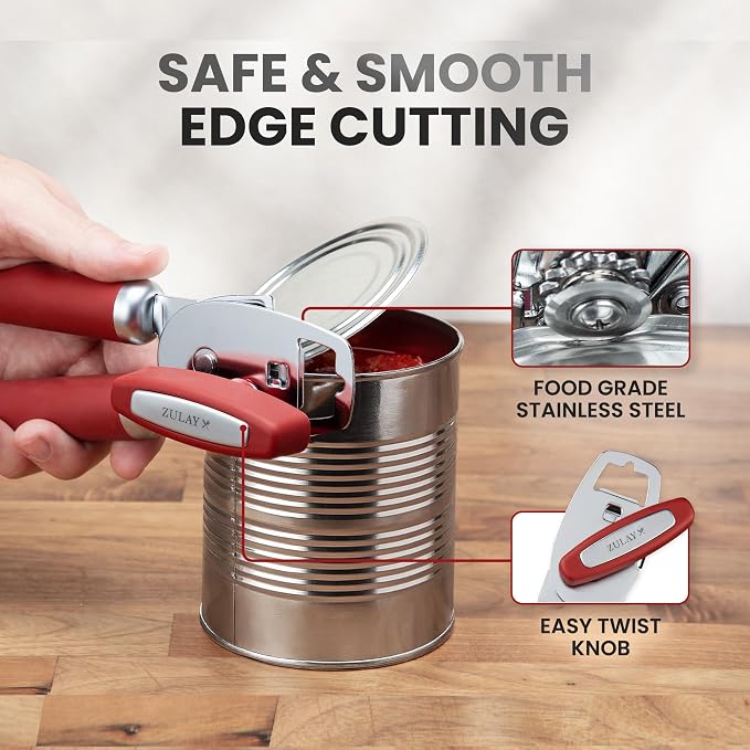 Zulay Kitchen Heavy Duty Stainless Steel Can Opener Manual - Image 4