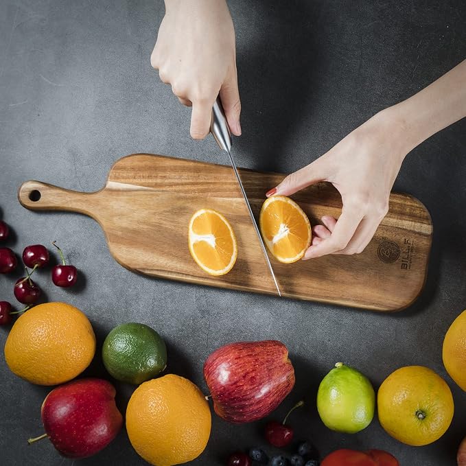 Wood Cutting Board Set with Handle - Image 4