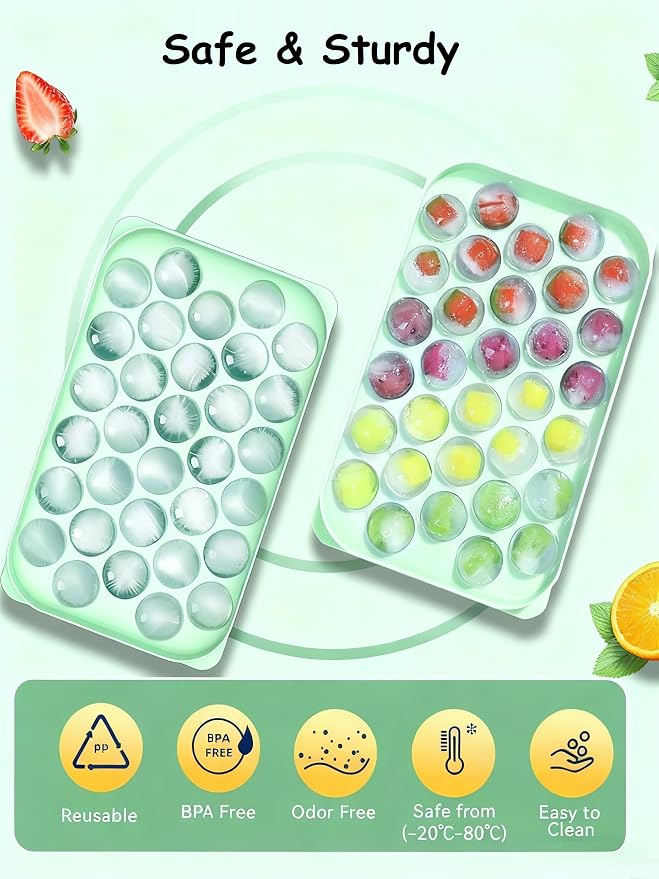 Mini Ice CubeTray with Lid & Storage Bin - Image 3