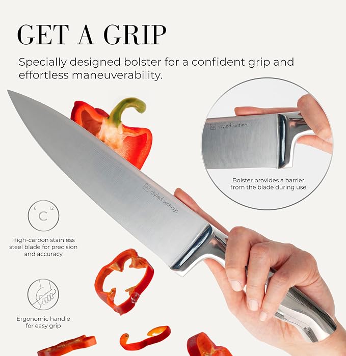 Styled Settings Stainless Steel Knife Set - Image 9