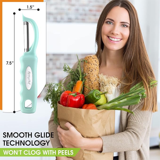 Spring Chef Premium Stainless Steel Vegetable Peeler, Dishwasher Safe Potato - Image 3