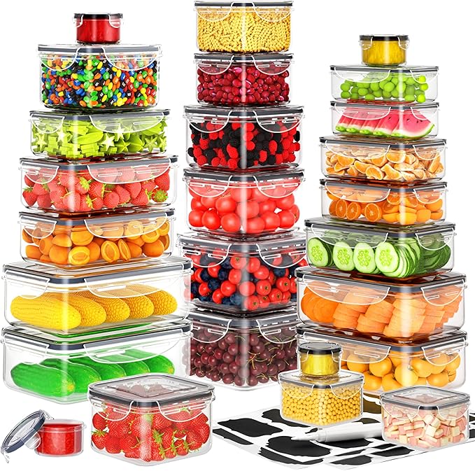 52 PCS Food Storage Containers by PONYCROSSINGTHERIVER
