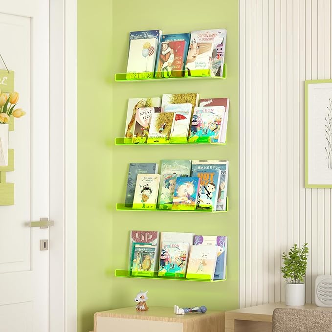 upsimples Acrylic Shelves for Wall Decor, Nail Polish, Wall Organizer for - Image 4
