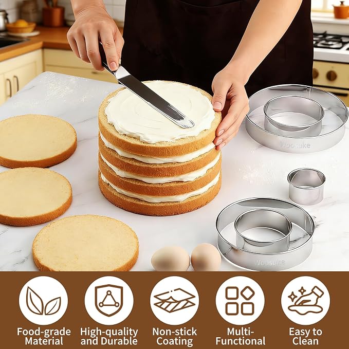 9Pcs Round Cookie Cutter Set - Image 3