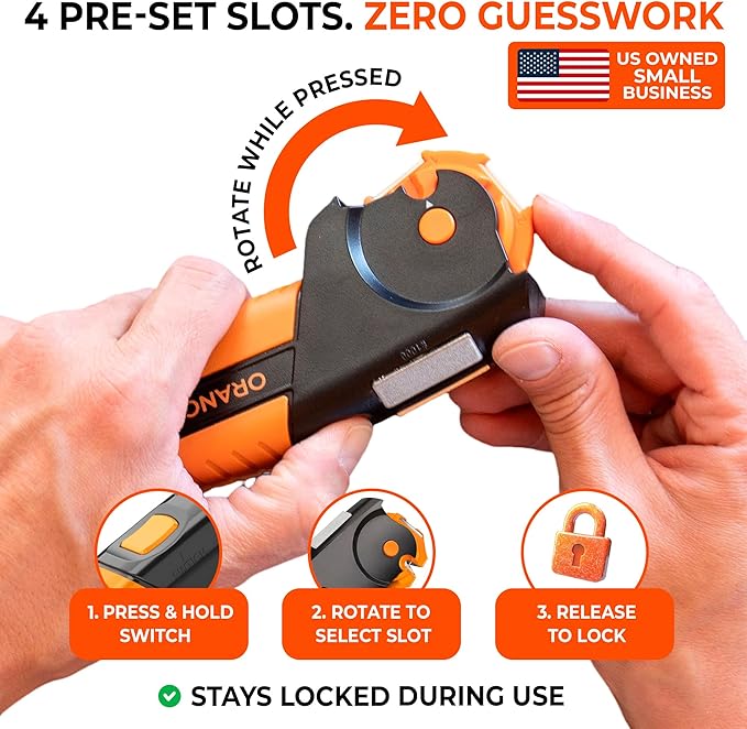 Orange Ninja 7-in-1 Garden Tool & Knife Sharpener – Sharpens Axe, Pruner & - Image 3