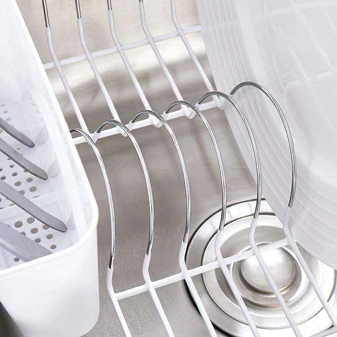 Sweet Home Collection 2 Piece Dish Drying Rack Set Drainer - Image 6