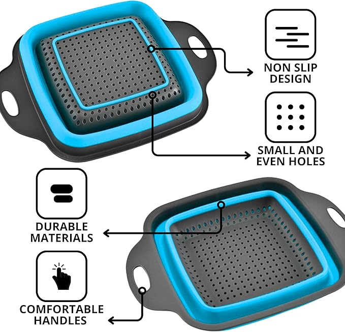 Square Collapsible Colander - Image 3