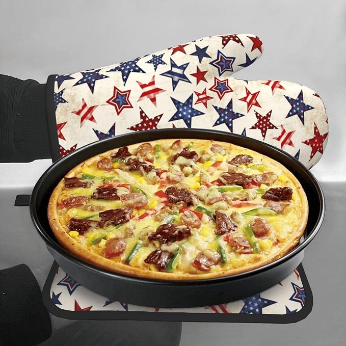 Patriotic Stars Oven Mitts - Image 7