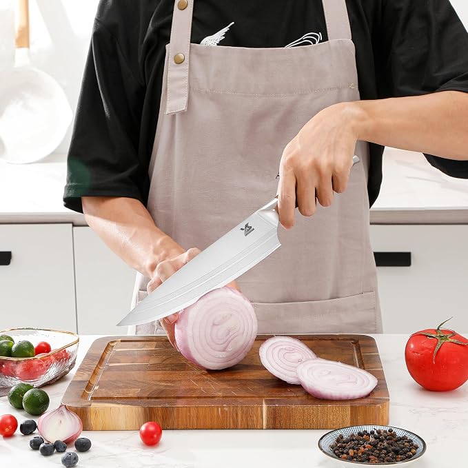 MSY BIGSUNNY 7pcs Knife Block Set, German Steel Chef Knife Set, Precious - Image 7