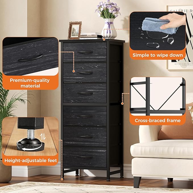 Sweetcrispy Tall Fabric Dresser - Image 6