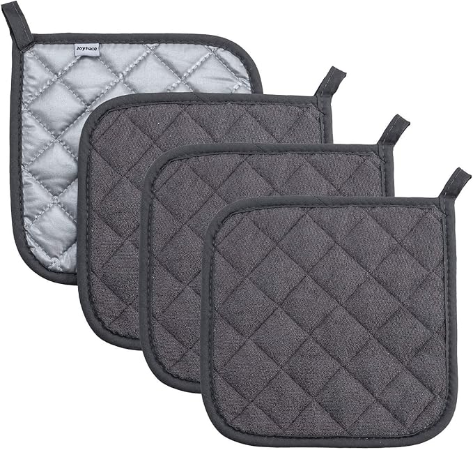 Joyhalo 4 Pack Pot Holders for Kitchen Clearance, Hot Pads for Kitchen by Joyhalo