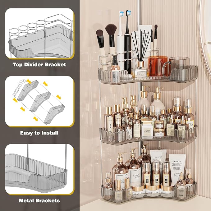 Asayuee 3-Tier Corner Bathroom Counter Organizer - Image 6