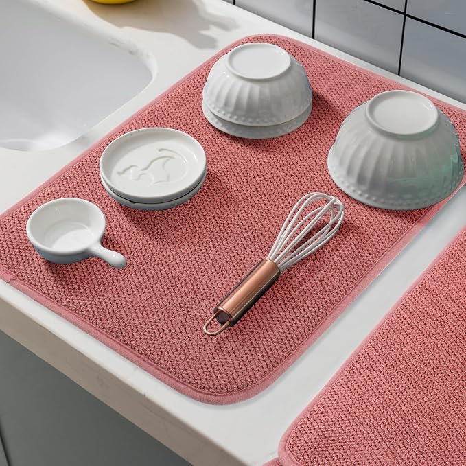 GeeRic Microfiber Dish Drying Mat, Super Absorbent Kitchen Dish Drying Pad - Image 6