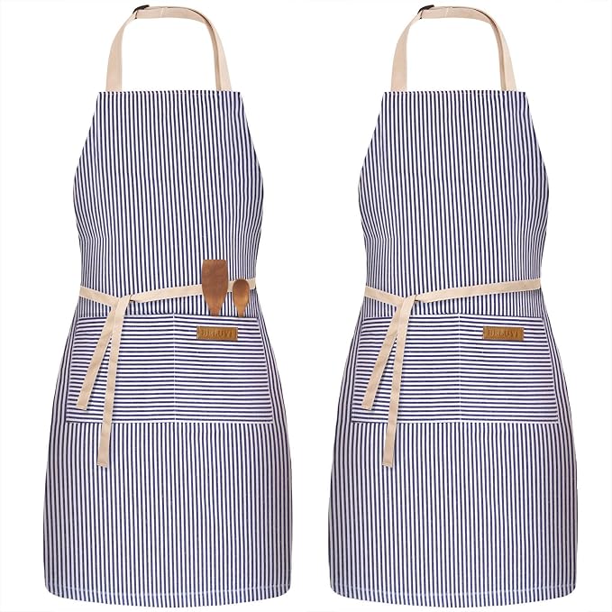 BeLuyi 2 Pack Adjustable Bib Apron by BELUYI