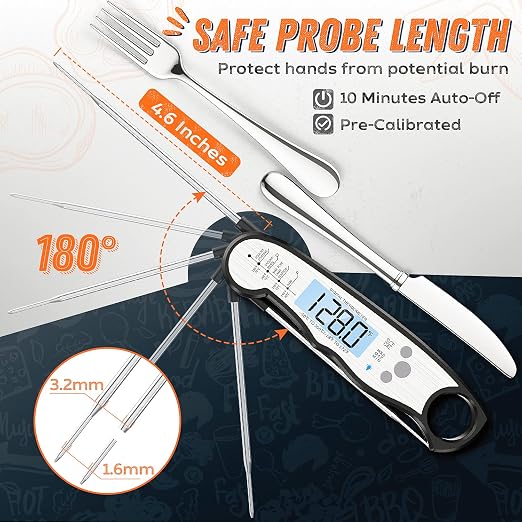 Digital Meat Thermometer, Waterproof Instant Read Food Thermometer - Image 4